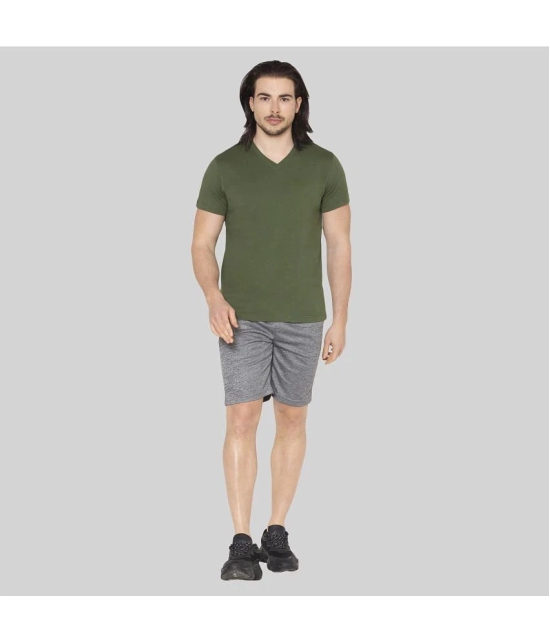 Bodyactive - Green Cotton Blend Regular Fit Mens T-Shirt ( Pack of 1 ) - None