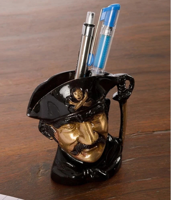 eCraftIndia Multicoloured Brass Antique Pirates Pen Stand