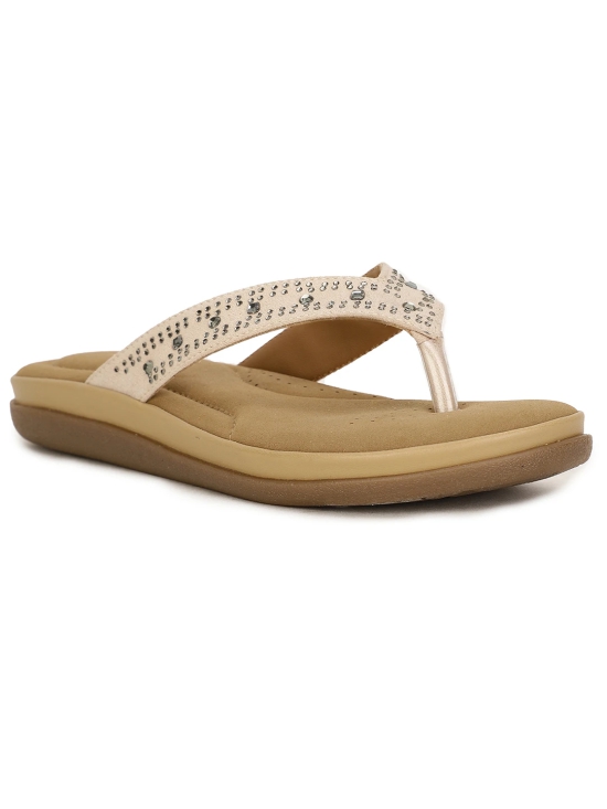 Bata Comfit Beige Flip-Flop For Women BEIGE size 5