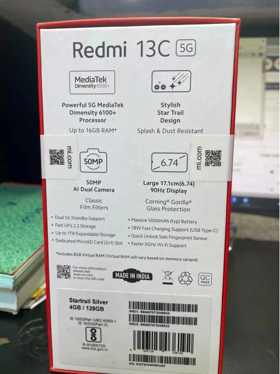 REDMI 13C 5G 4+128