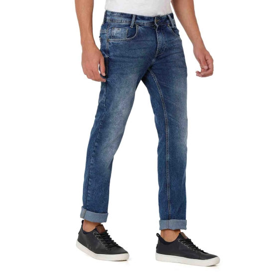 Super Slim Fit Mid Blue Stretch Jeans