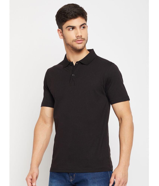 UNIBERRY - Black Cotton Blend Regular Fit Mens Polo T Shirt ( Pack of 2 ) - None