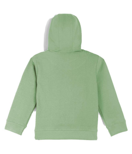 Naughty Ninos Girls Green Printed Hooded Sweatshirts - None