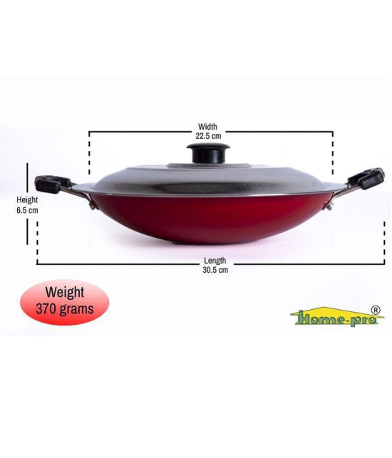 HomePro Non-Stick Set, Grill Pan 26 cm, Appa Chetty 22.5 cm (Pack of 2)