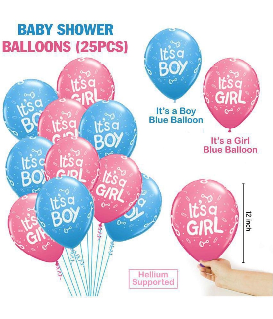 Party Propz We Love You Paper Banner with Balloon Combo for Baby Shower Decoration Material Multi Colour - Multi-Color