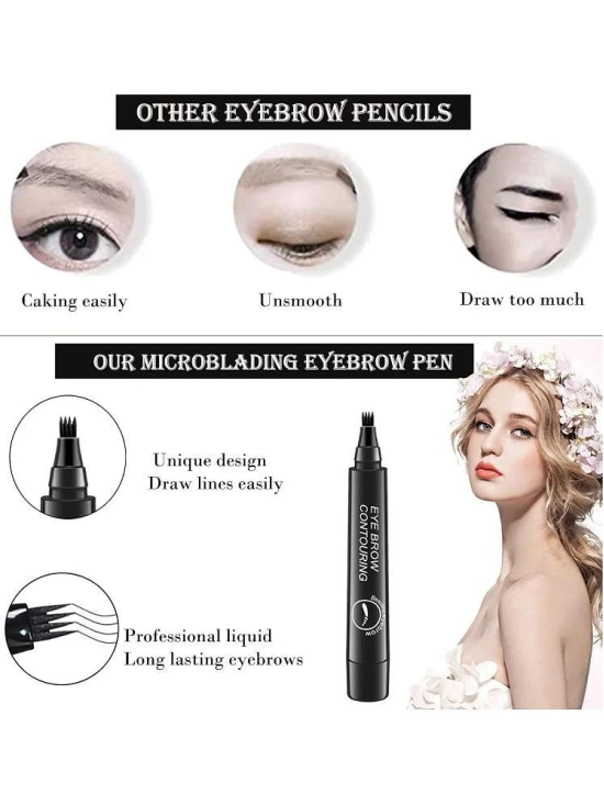 Adbeni Eyebrow Pencil & Hair Stamp Kit Brow Eyebrow Kit Black Pack of 2 50 g