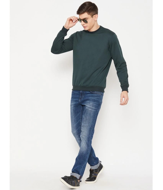 UBX Cotton Blend Round Neck Mens Sweatshirt - Olive ( Pack of 1 ) - None