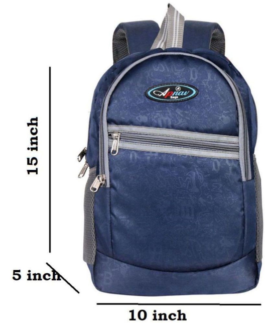 Apnav - Navy Blue Polyester Backpack For Kids