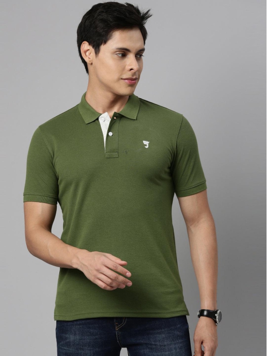 JOVEN MEN SOLID POLO T-SHIRT-XL