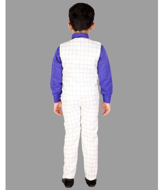 DKGF Fashion - Blue Cotton Blend Boys Shirt & Pants ( Pack of 1 ) - None