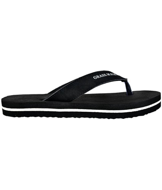 GRASS WALK - Black Womens Thong Flip Flop - None