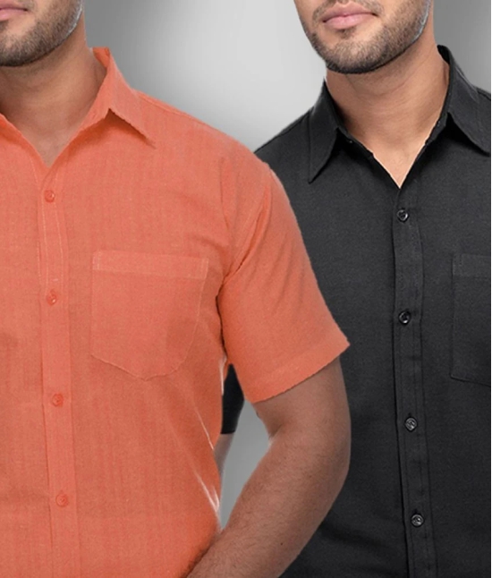 DESHBANDHU DBK - Multicolor Cotton Regular Fit Mens Formal Shirt (Pack of 2) - None