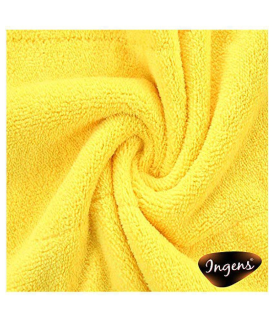 INGENS Microfiber Cloth for Car Cleaning and Detailing, Dual Sided, Extra Thick Plush Microfiber Towel Lint-Free(Pack of 1), Yellow 650 GSM, 40cm x 40cmÂ â?¦