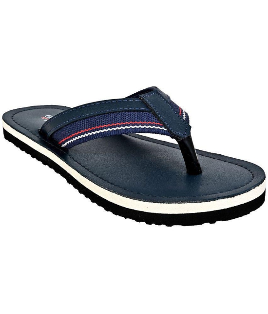 GRASS WALK - Navy Blue Men's Thong Flip Flop - None