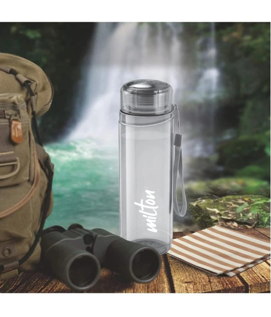 Milton Hector 1000 Pet Water Bottle Set of 3, 1000 ml Each, Grey | Recyclable | Reusable | BPA Free | Food Grade | Leak Proof | Gym | Office | Home | Kitchen | Treking | Travel | Hiking - Gr