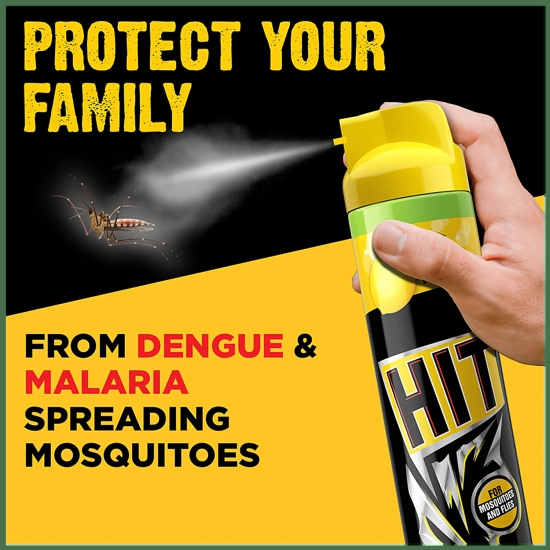 Hit Mosquito & Fly Killer Spray - Lime Fragrance, 200 Ml