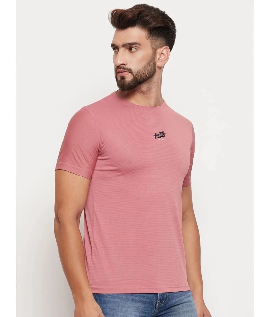 MXN - Peach Cotton Blend Regular Fit Mens T-Shirt ( Pack of 1 ) - None