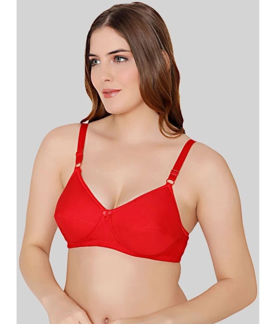 Bodycare Red Cotton Heavily Padded Womens Everyday Bra ( Pack of 1 ) - None