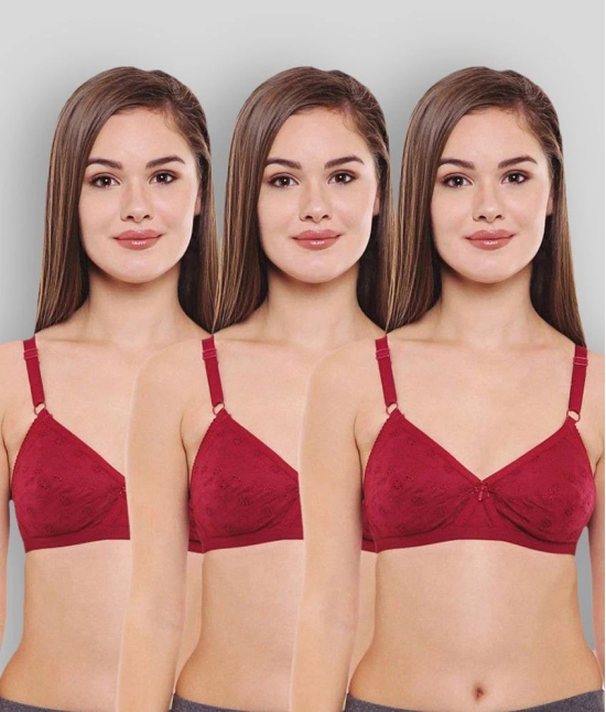 Bodycare Cotton T-Shirt Bra - Maroon - 30B