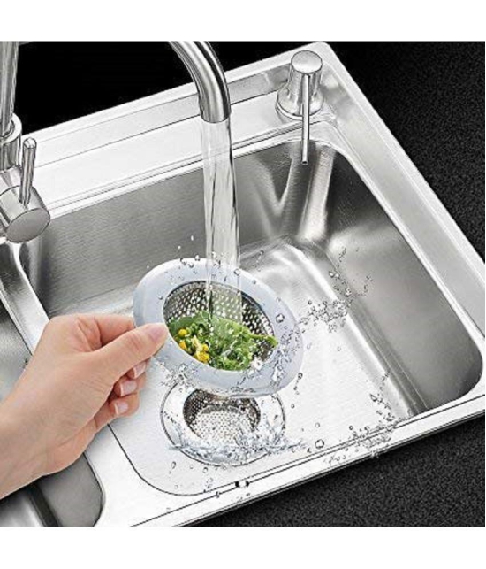 VEDO Kitchen Sink Strainer Heavy Duty Stainless Steel Strainer Kitchen Drain Basin Basket Filter Stopper Drainer Sink Jali (Pack of 1)