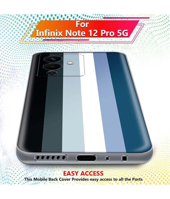 NBOX - Multicolor Printed Back Cover Silicon Compatible For Infinix Note 12 Pro 5G ( Pack of 1 )