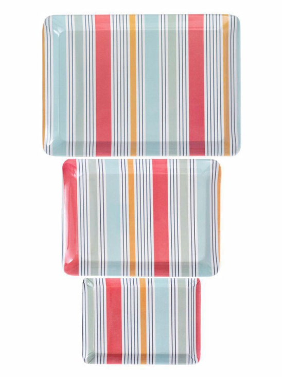 GoodHomes - MT141 Multicolor Serving Tray ( Set of 3 )