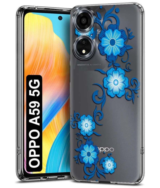 Fashionury Multicolor Printed Back Cover Silicon Compatible For Oppo A59 5G ( Pack of 1 )