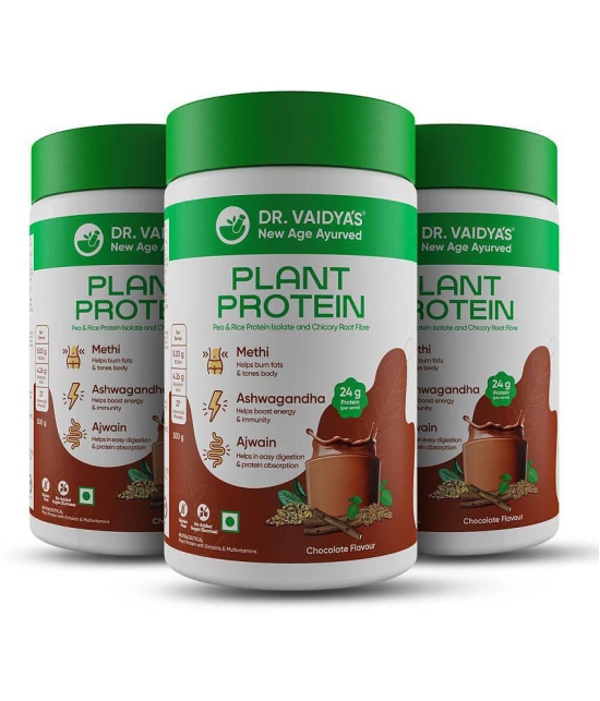 Dr. Vaidya's Plant Protein - Chocolate 500gm pack of 3