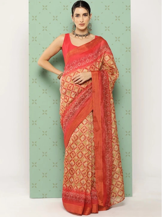 Ethnic Motifs Printed Chanderi Zari Saree