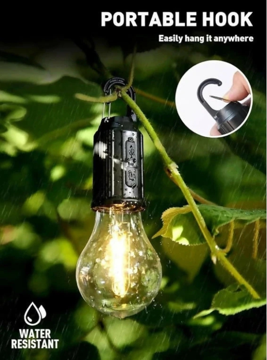 Unbreakable rechargeable Hanging Bulb for travel / Outdoor