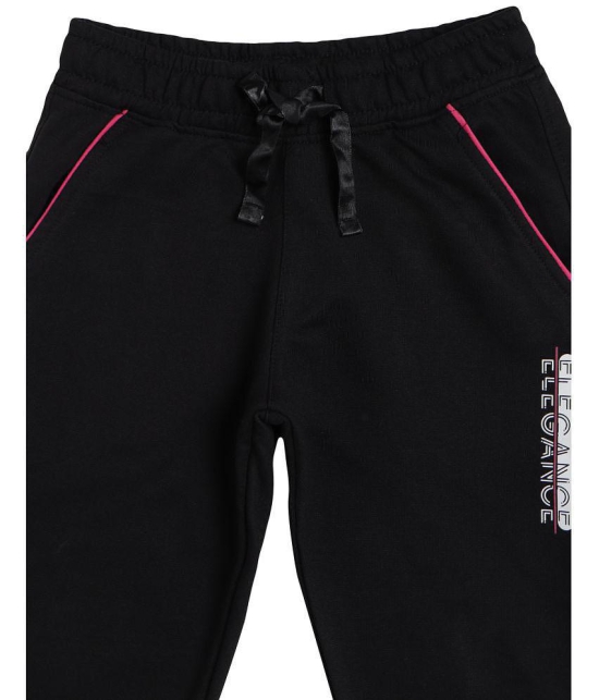 GIRLS TRACK PANT   SOLID BLACK - None