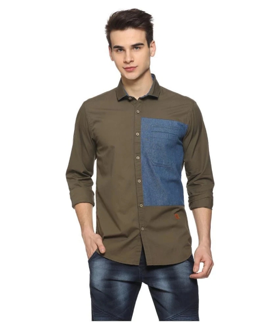 Campus Sutra Cotton Regular Fit Solids Men's Casual Shirt - Green ( Pack of 1 ) - None