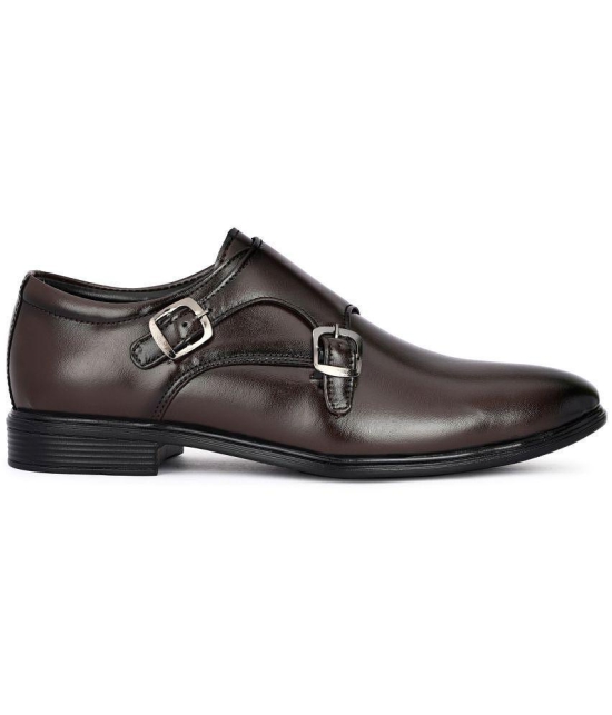 Buxton - Brown Mens Monk Strap Formal Shoes - None