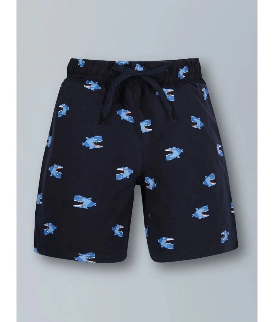 PLUM TREE - Navy Cotton Boys Shorts ( Pack of 2 ) - None