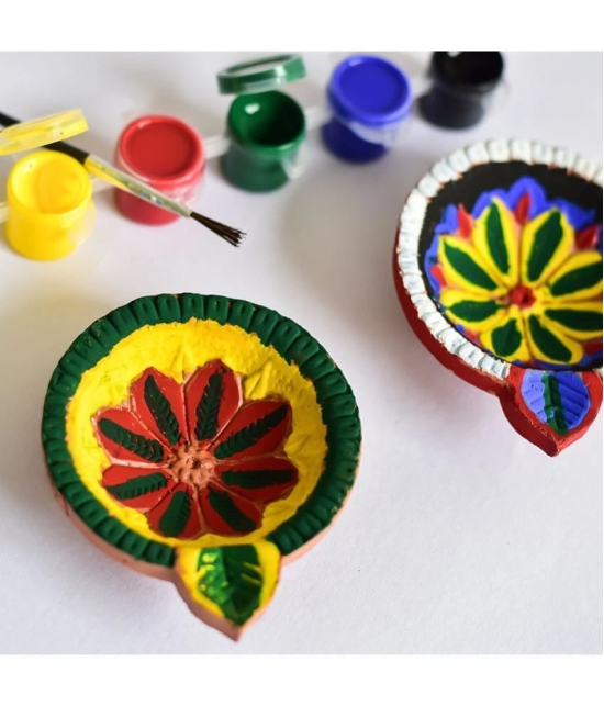 DIY Diya ( Paint your Diya ) - Multi-Color