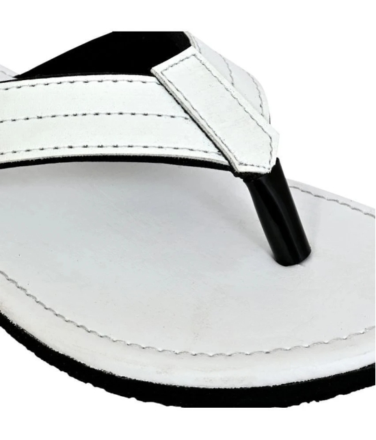 GRASS WALK White Mens Thong Flip Flop - None