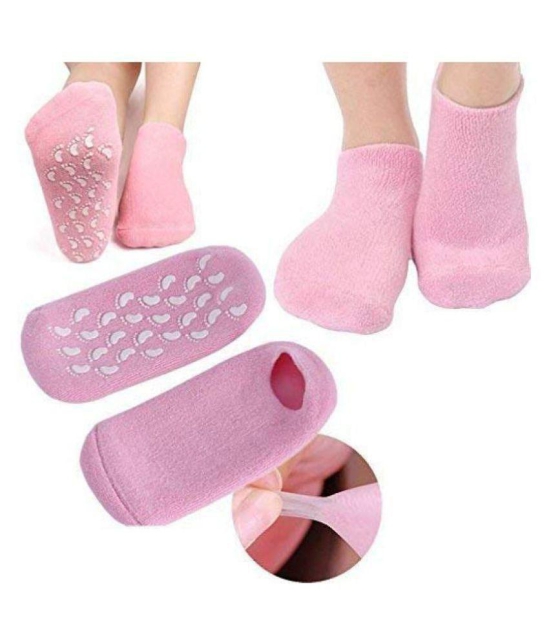 SPA Gel Socks Moisturizing Whitening Exfoliating Treatment Smooth Beauty Reusable Feet Care Silicone Socks(1 Pair) - None