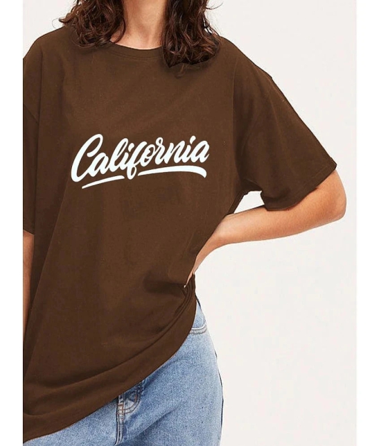 clafoutis Brown Cotton Loose Fit Womens T-Shirt ( Pack of 1 ) - None