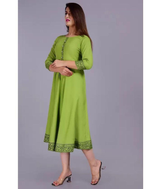 SIPET - Mint Green Rayon Womens Anarkali Kurti ( Pack of 1 ) - None