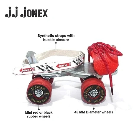 JJ JONEX Deluxe with Brake Adjustable Quad Roller Skates  by Total Sporting And Fitness Solutions Pvt Ltd