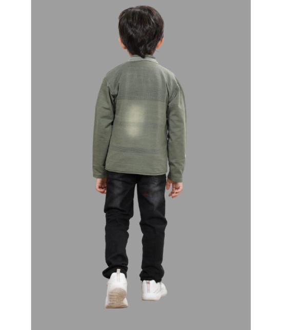 DKGF Fashion - Green Cotton Blend Boys Shirt & Pants ( Pack of 1 ) - None