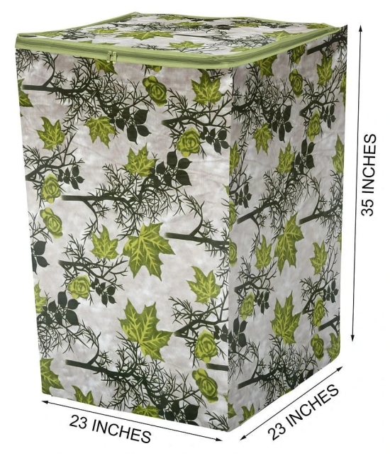 E-Retailer Single Polyester Green Washing Machine Cover for Universal 7 kg Top Load - Green