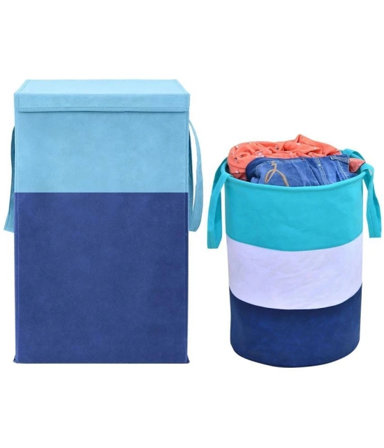 HOMETALES Blue Laundry Bag