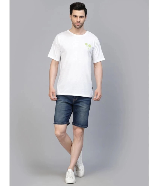 Rigo - Off White Cotton Oversized Fit Mens T-Shirt ( Pack of 1 ) - None