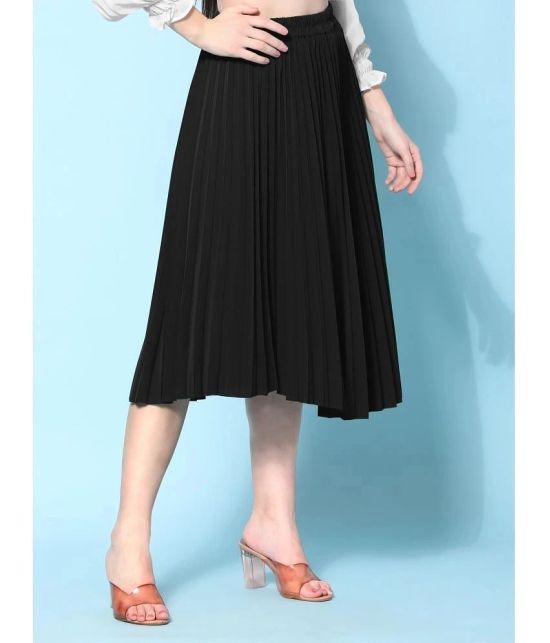 JASH CREATION Black Polyester Womens Flared Skirt ( Pack of 1 ) - None