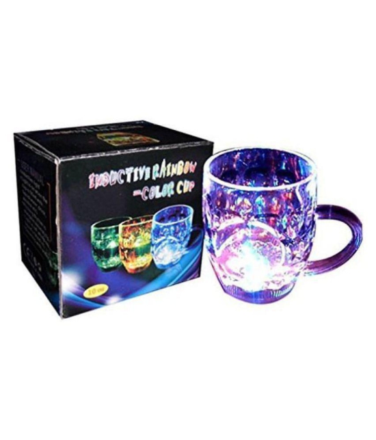 HL-HI LEE Color Led  Light cup Plastic Milk Mug 1 Pcs 350 mL - Multi Color