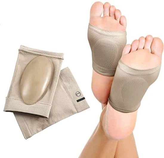 WUGO::Arch Support Sleeves | soft Cushion and Neoprene elastic reusable Gel Metatarsal Compression Arch Support Sleeve Foot Care Plantar Fascistic Spurs Neuroses Flat Feet Orthopaedic Pad|Relieves heel (Medically Original Arch Support Pad-1 Pair)