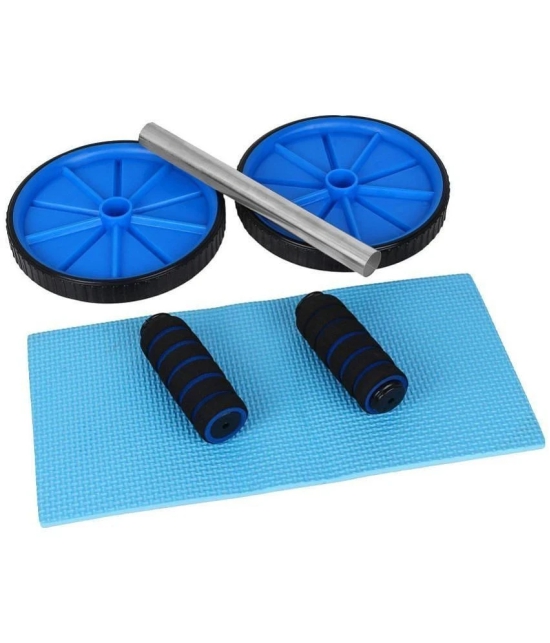 Ab Roller Set with Knee Mat for Gym Workout & Fitness Exercise (Pack of 1) - FREE SIZE