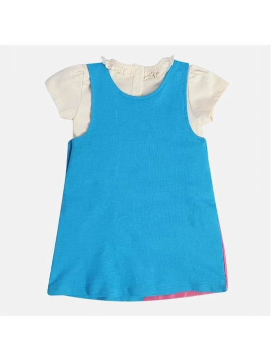 MINI KLUB Blue Cotton Baby Girl Dungaree Sets ( Pack of 1 ) - None