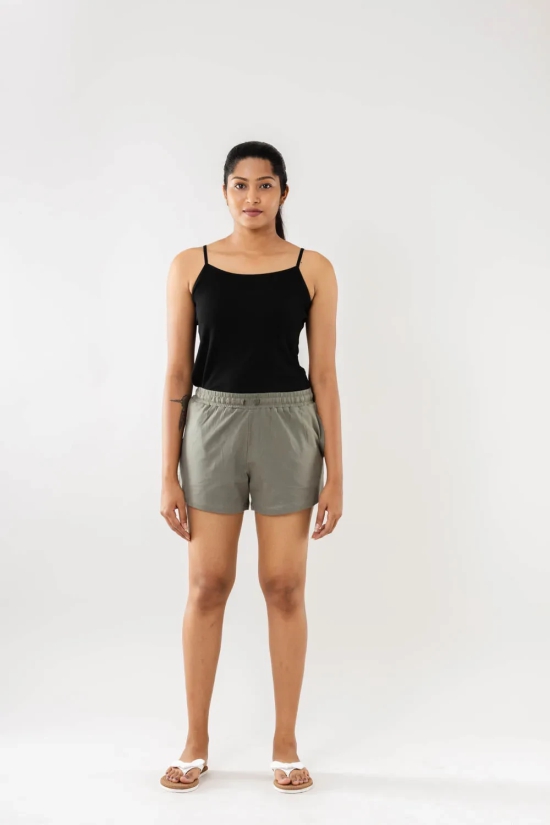 Cement Grey Women Shorts-M